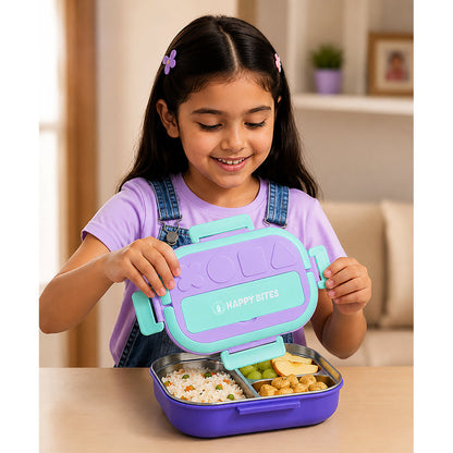 Mint & Purple Shapes Happy Bites Bento Lunch Box