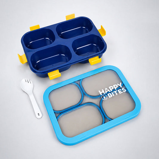 Navy & Blue 4 Sections Big Lunch Box