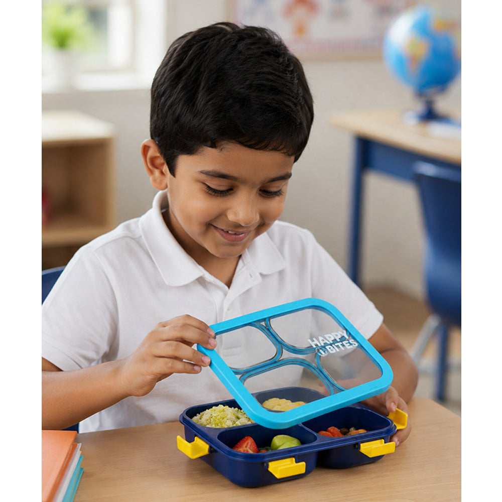 Navy & Blue 4 Sections Big Lunch Box