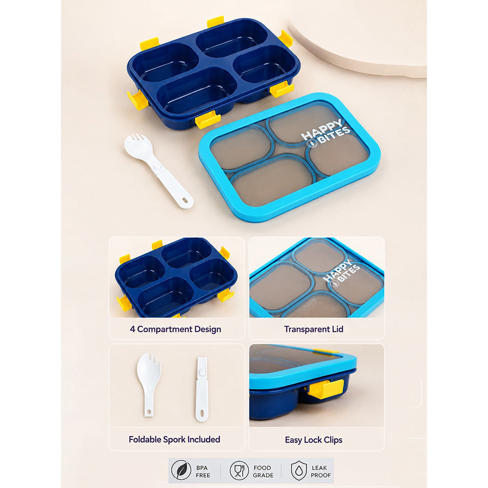 Navy & Blue 4 Sections Big Lunch Box