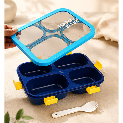 Navy & Blue 4 Sections Big Lunch Box