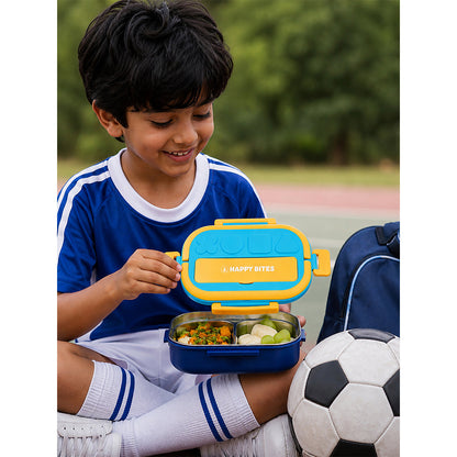 Orange & Blue Shapes Happy Bites Bento Lunch Box