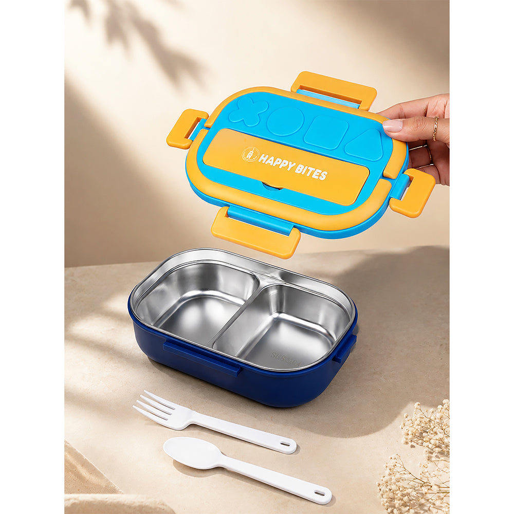 Orange & Blue Shapes Happy Bites Bento Lunch Box