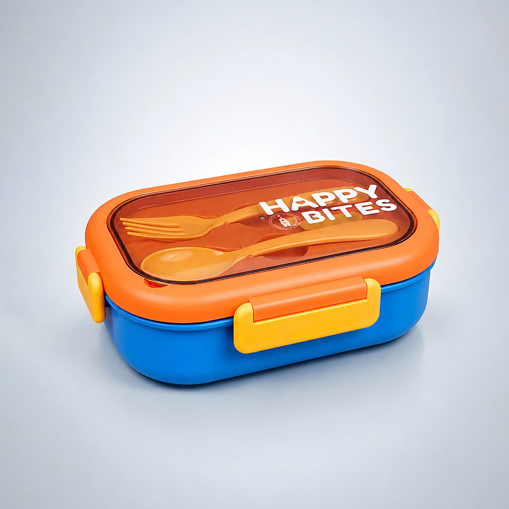 Orange Lid Happy Bites Bento Lunch Box