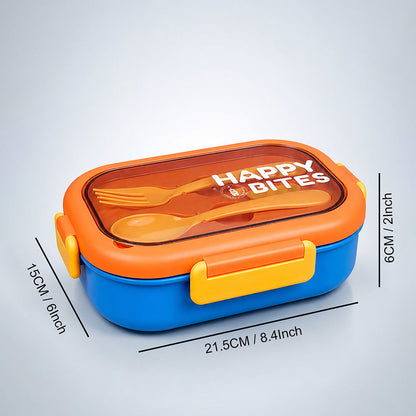 Orange Lid Happy Bites Bento Lunch Box