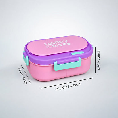 Pink Flap Happy Bites Bento Lunch Box