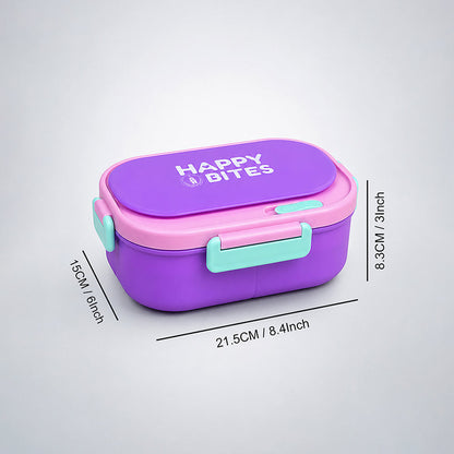 Purple Flap Happy Bites Bento Lunch Box