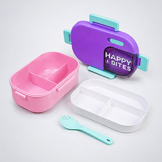 Purple Window Color-block, Happy Bites Bento Lunch Box