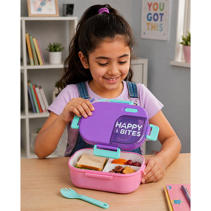 Purple Window Color-block, Happy Bites Bento Lunch Box