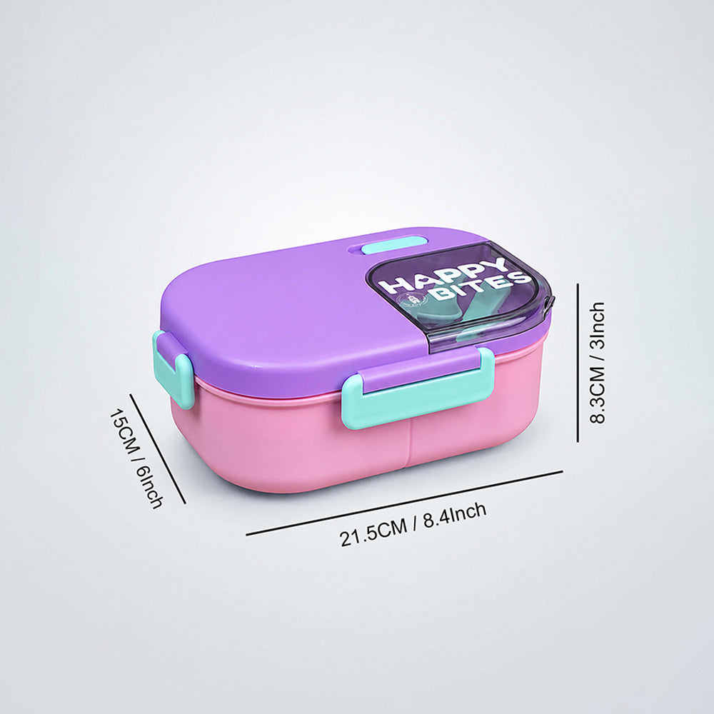 Purple Window Color-block, Happy Bites Bento Lunch Box