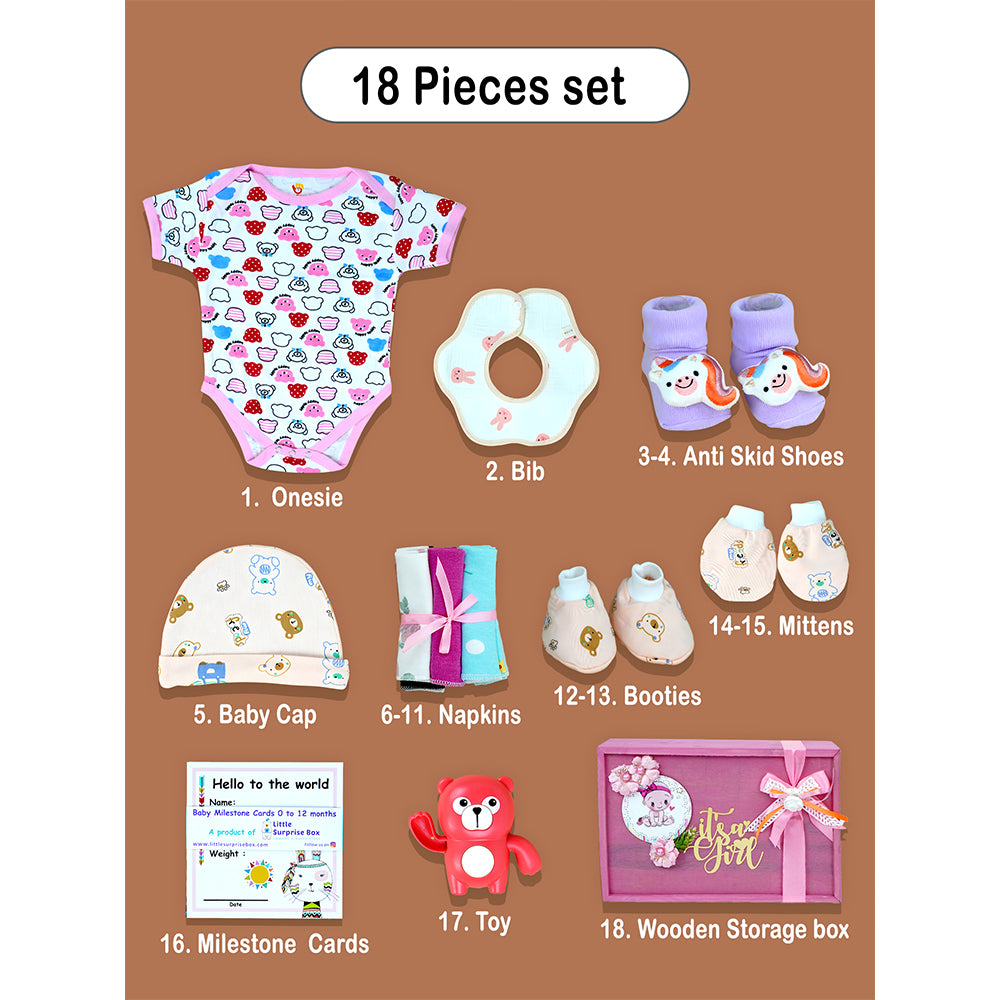 Pink Blush Newborn Hamper 0-12 Months - Little Surprise Box