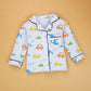 Blue Car & Plane print soft cotton Kids nightsuit - Little Surprise Box