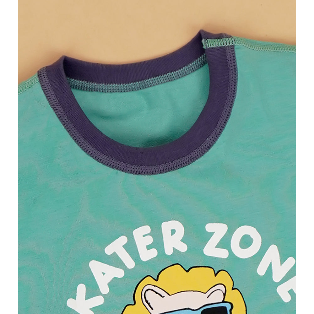 Surfing Lion soft Cotton Joggers Nightsuit set for Kids - Little Surprise Box