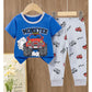 Monster Truck soft Cotton Joggers Nightsuit set for Kids - Little Surprise Box