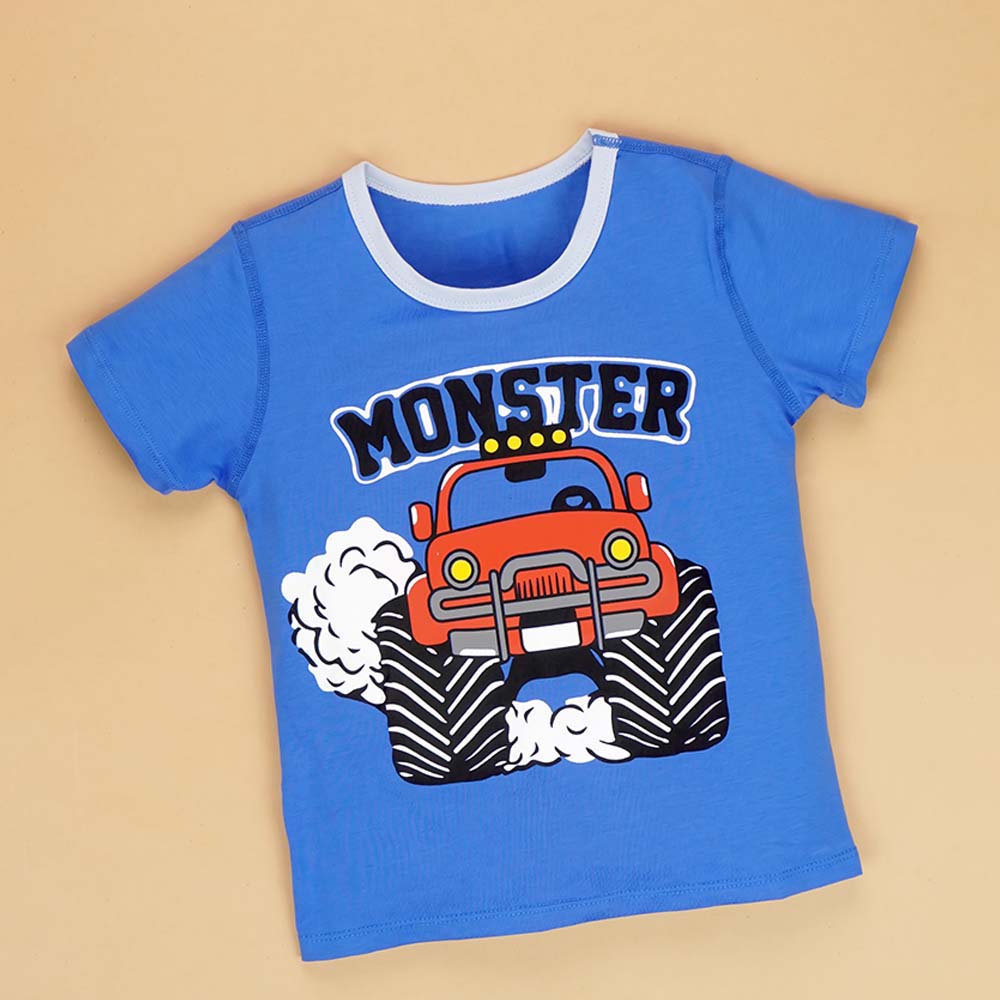 Monster Truck soft Cotton Joggers Nightsuit set for Kids - Little Surprise Box