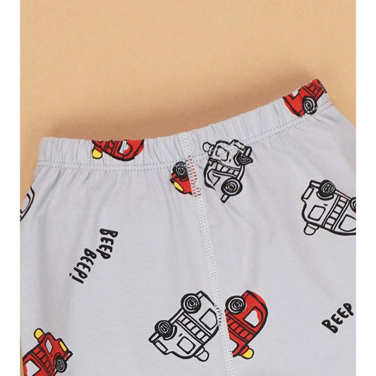 Monster Truck soft Cotton Joggers Nightsuit set for Kids - Little Surprise Box