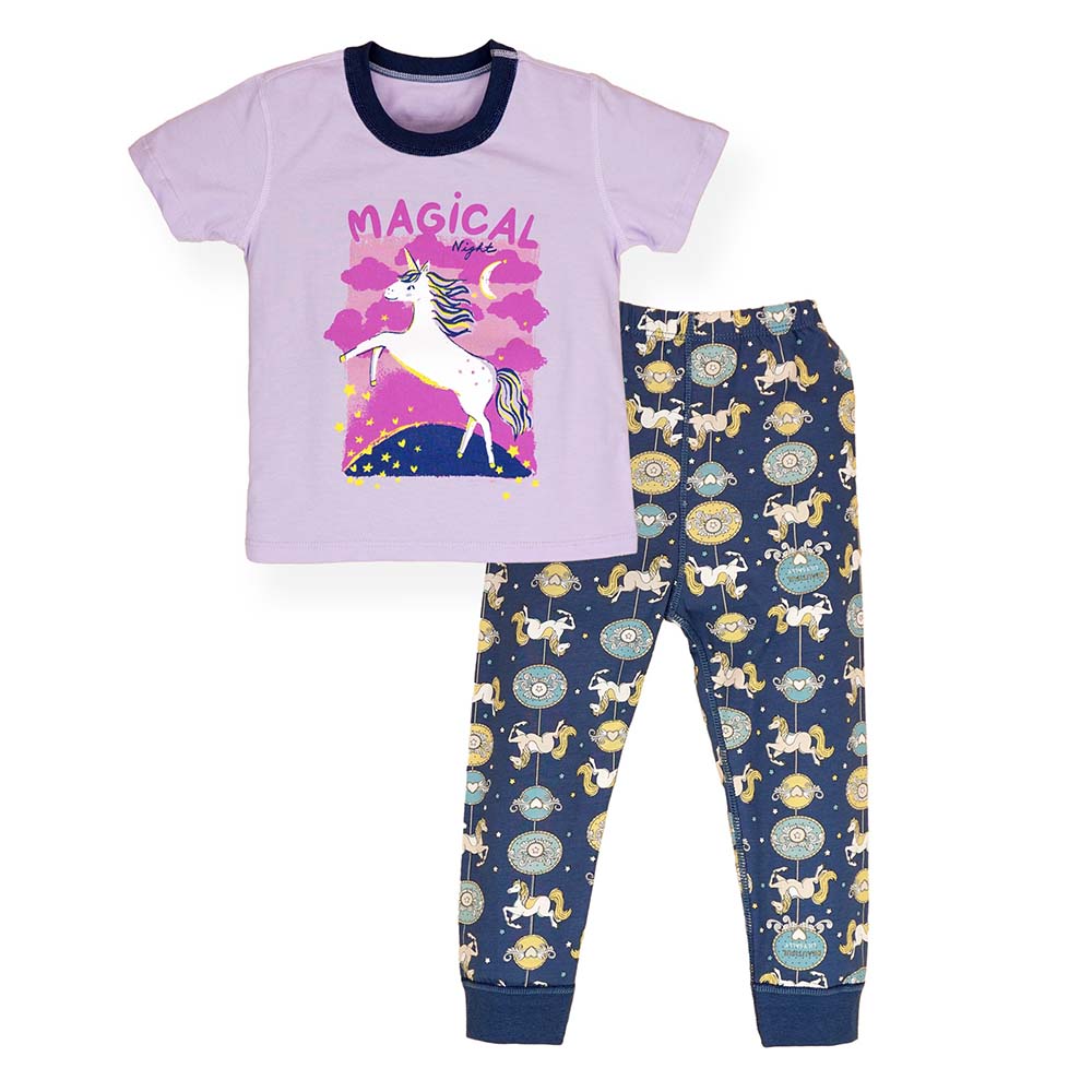 Magical Unicorn soft Cotton Joggers Nightsuit set for Kids - Little Surprise Box