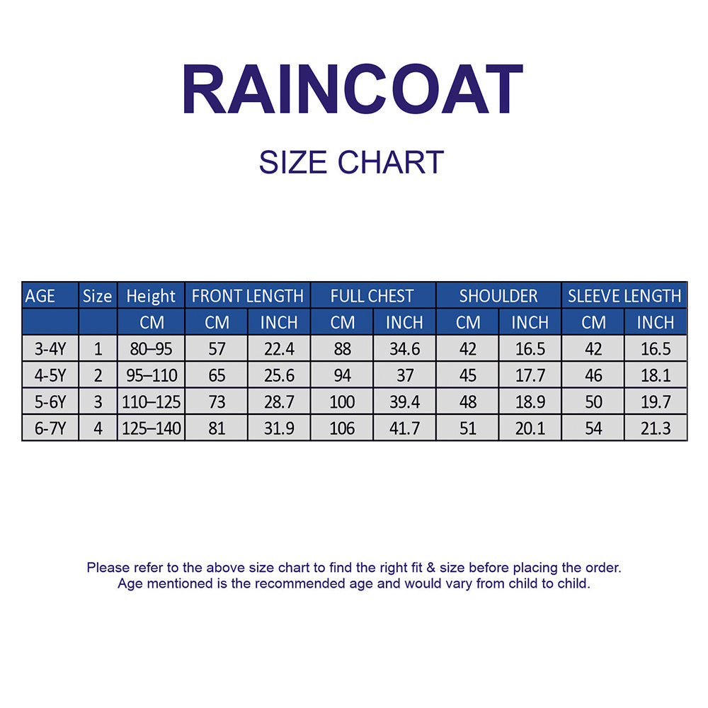 3D Dino Face & Tail Knee Length Raincoat for Kids