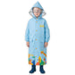 Blue Animal Print Knee Length Raincoat for Kids & Teens - Little Surprise Box