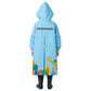 Blue Animal Print Knee Length Raincoat for Kids & Teens - Little Surprise Box