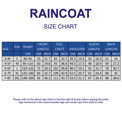 Blue & Green Colour-Block Knee-Length Raincoat for Kids & Teens
