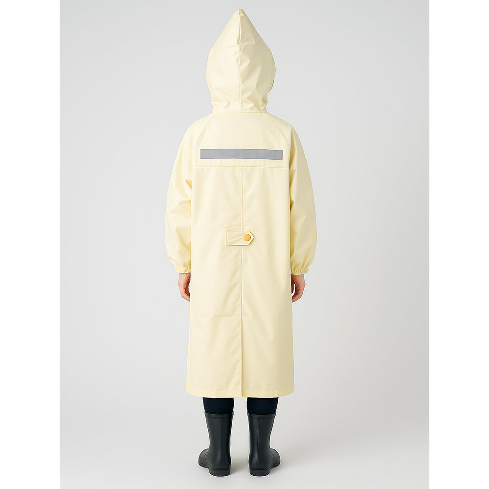 Cream Animal Print Knee Length Raincoat for Kids & Teens - Little Surprise Box