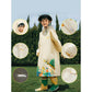 Cream Animal Print Knee Length Raincoat for Kids & Teens - Little Surprise Box