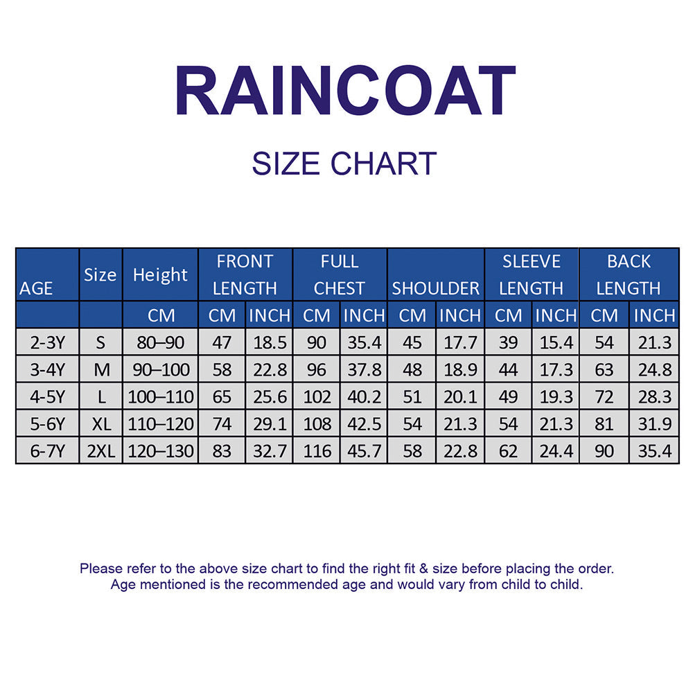 Fox Pocket Knee-Length Raincoat for Kids