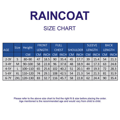 Fox Pocket Knee-Length Raincoat for Kids