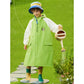 Lemon Green Cap Style Knee Length Raincoat for Kids & Teens - Little Surprise Box