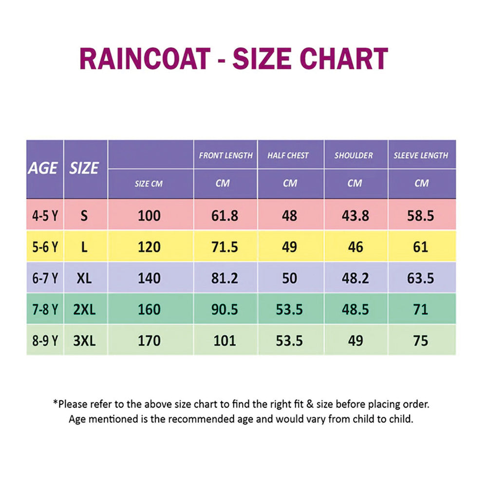 Minimal Pink & Purple Pocket Knee Length Raincoat for Kids & Teens