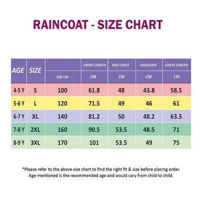 Minimal Pink & Purple Pocket Knee Length Raincoat for Kids & Teens