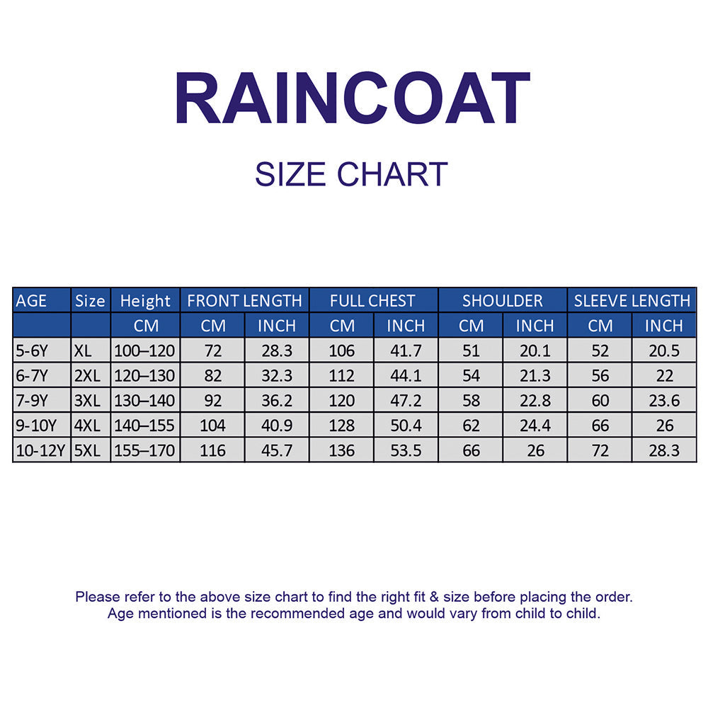 Mint Giraffe Knee Length Raincoat for Kids