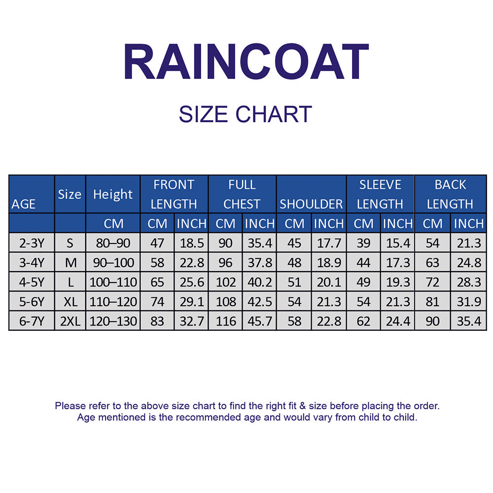 Penguin Pocket Knee-Length Raincoat for Kids