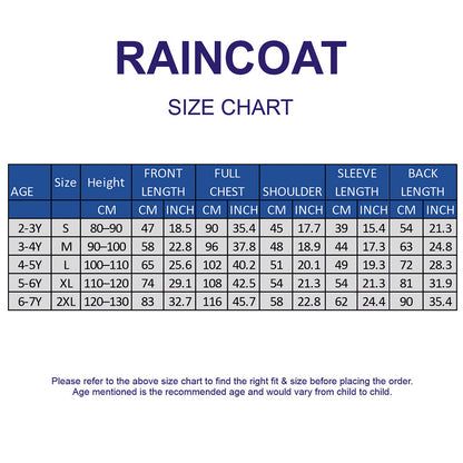 Penguin Pocket Knee-Length Raincoat for Kids