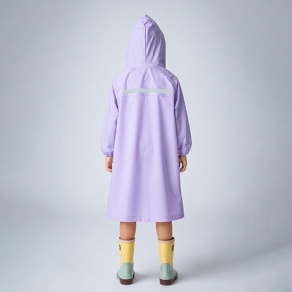 Purple Giraffe Knee Length Raincoat for Kids