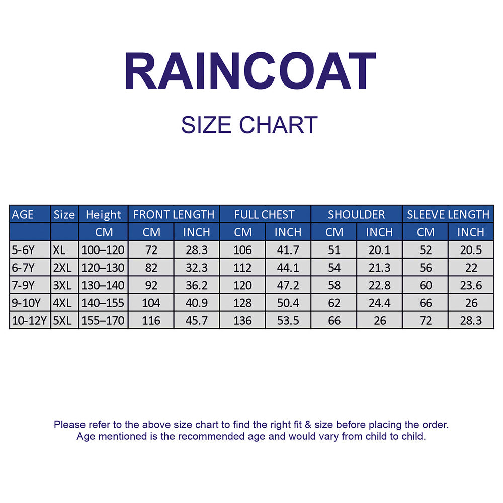 Purple Giraffe Knee Length Raincoat for Kids