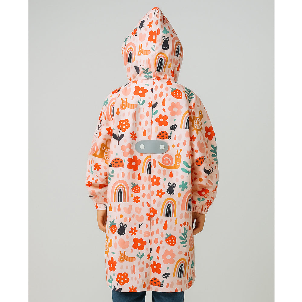 Rainy Garden Theme Knee length Raincoat for Kids - Little Surprise Box