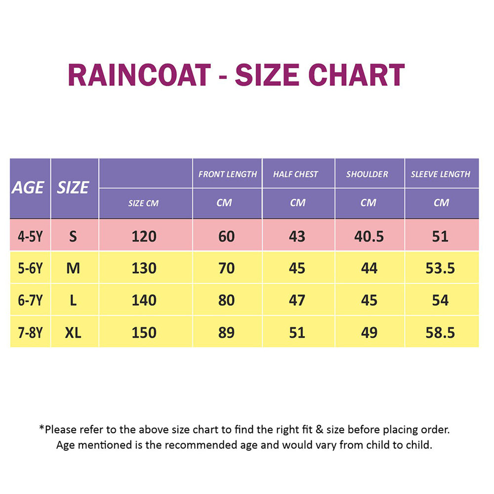 Rainy Garden Theme Knee length Raincoat for Kids - Little Surprise Box