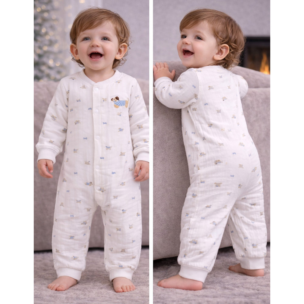All-Over Dachshund, Full-Sleeve Jumpsuit Romper