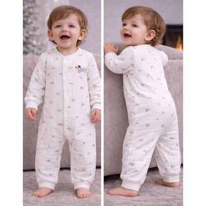 All-Over Dachshund, Full-Sleeve Jumpsuit Romper