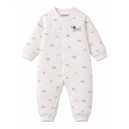 All-Over Dachshund, Full-Sleeve Jumpsuit Romper