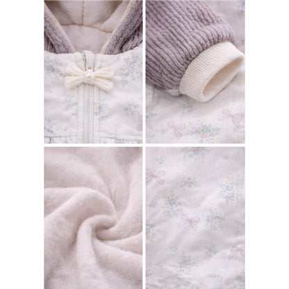 Floral Embroidered Winter Full-Sleeve Jumpsuit Romper