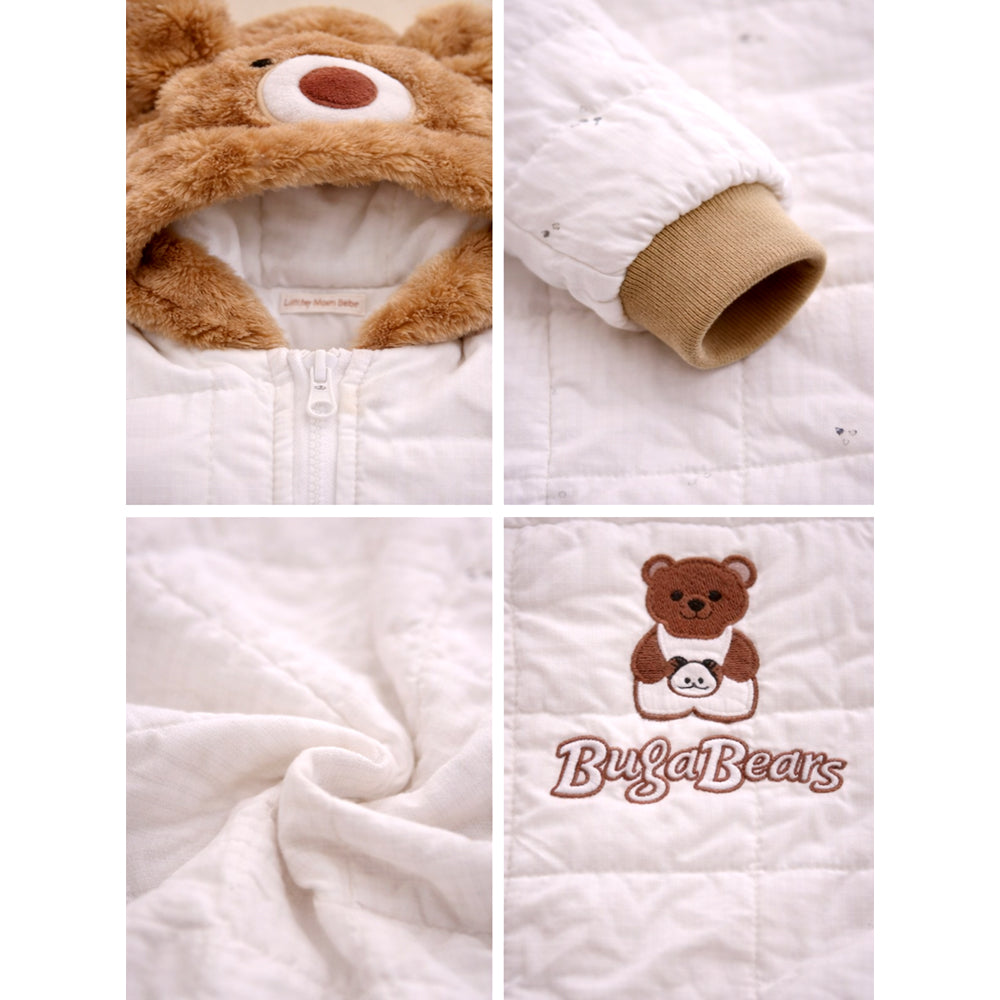 Furry Bear Winter Full-Sleeve Jumpsuit Romper