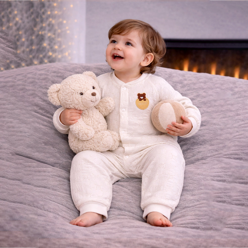 Hello Bear, Full-Sleeve Jumpsuit Romper
