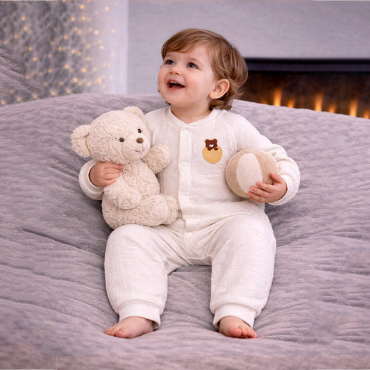Hello Bear, Full-Sleeve Jumpsuit Romper