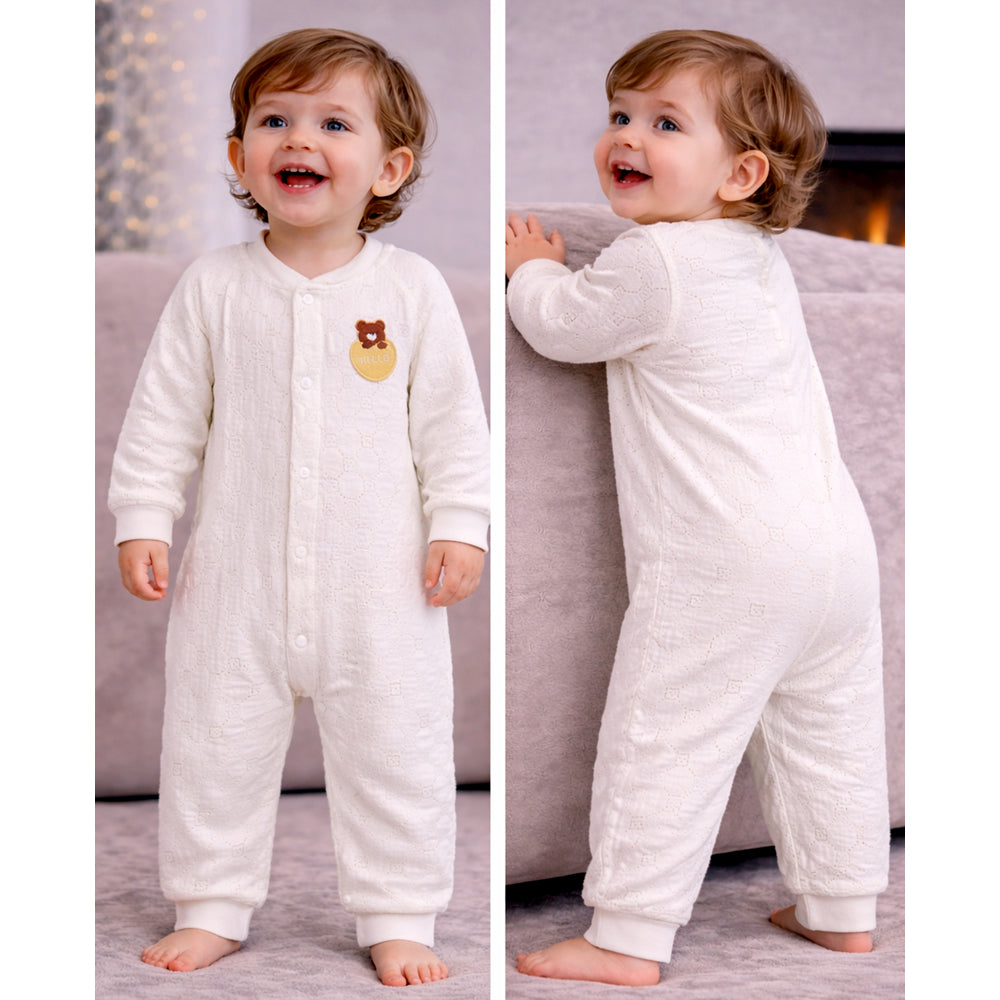 Hello Bear, Full-Sleeve Jumpsuit Romper