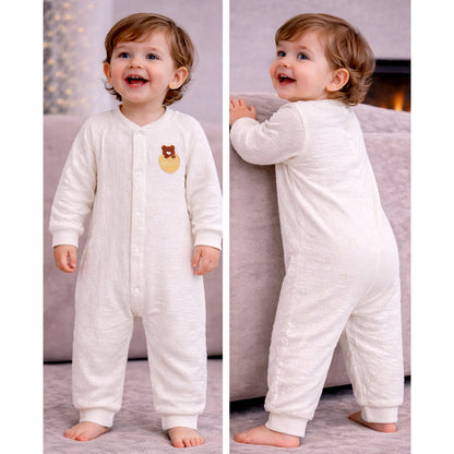 Hello Bear, Full-Sleeve Jumpsuit Romper