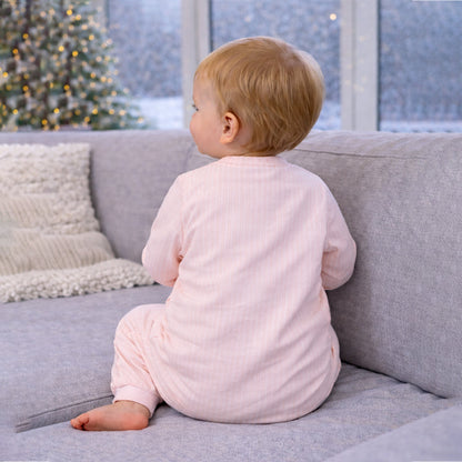 Peach Cookie Patch Winter Full-Sleeve Jumpsuit Romper