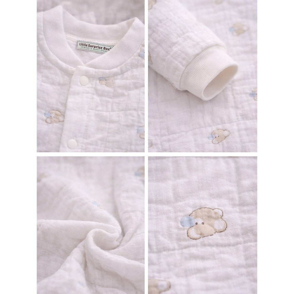 Teddy with Bubble Full-Sleeve Jumpsuit Romper